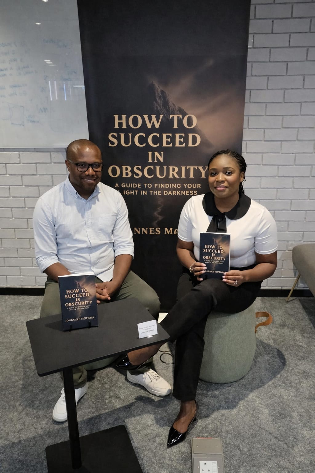 Johannes at a book signing